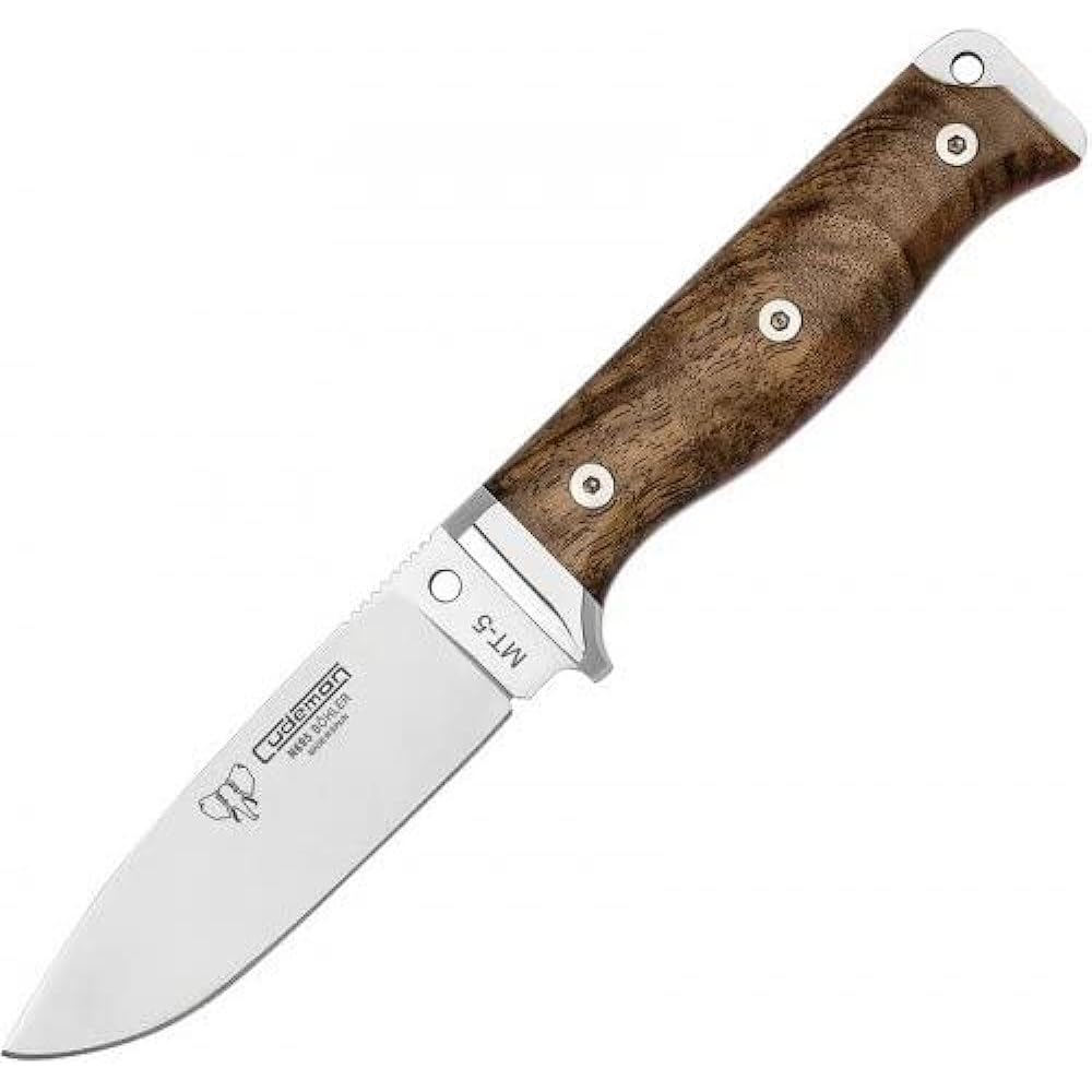 Cudeman 120-G MT5 Survival Knife Walnut Cudeman 120G N695 Bohler Full Tang Bushcraft