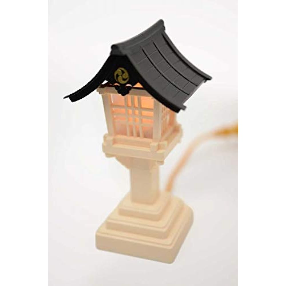 [Hiruta Butsu Shop] Sacred Tools Tomoe Crest Kasuga Lantern Plastic Black 1 Pair