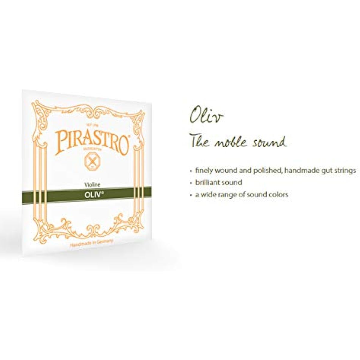 PIRASTRO OLIV olive violin string set (E string ball end)
