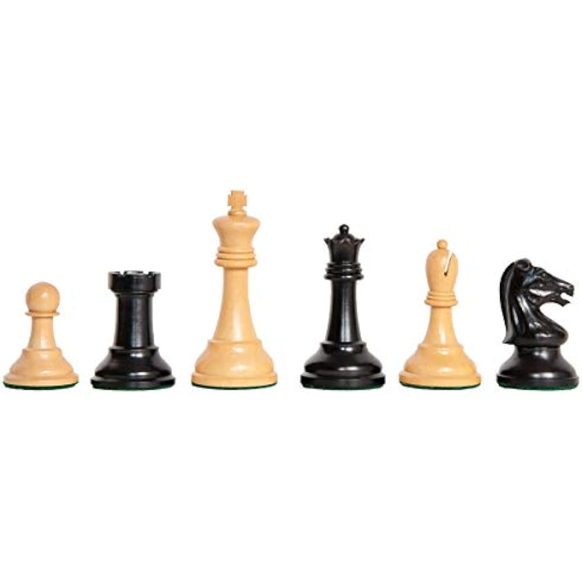 The House of Staunton Druke Player's Choice Chess Set Reproduction - Pieces Only - 3.75" King - Genuine Ebony