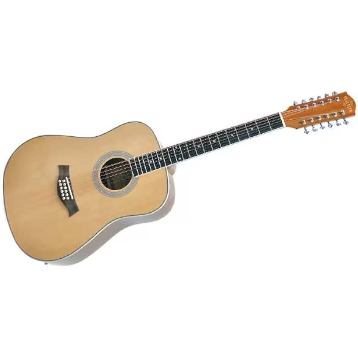 PLAYTECH 12-string Electric-Acoustic Guitar Dreadnought Natural