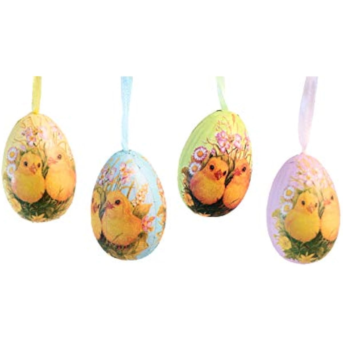 Vintage Style Chick Egg Ornament Set of 12