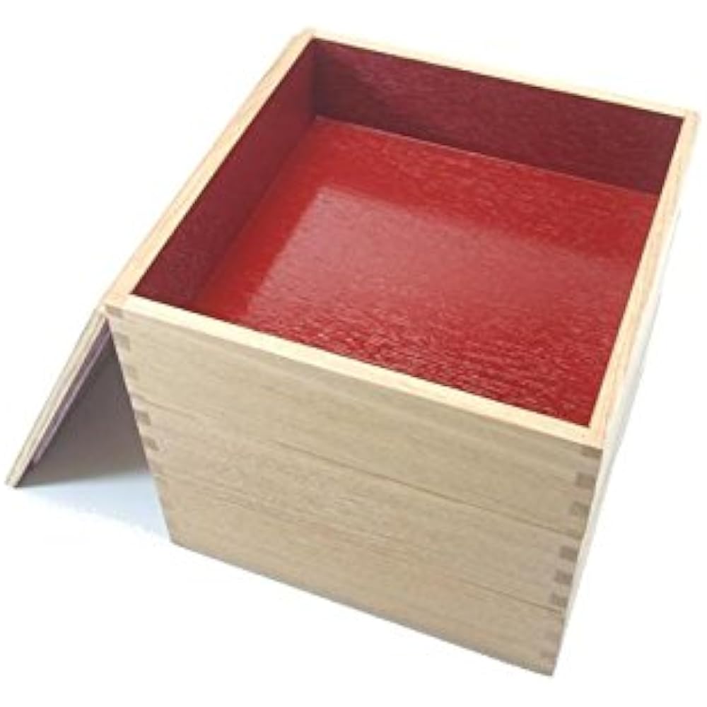 Matsuya Lacquerware Shop Shiraki lacquered tamo 6.0 size three-tiered Shigeuchi vermilion