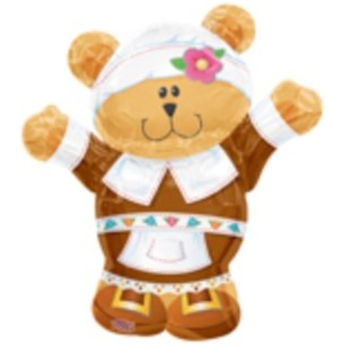 Thanksgiving pilgrim Bear 30 " Mylar Balloon