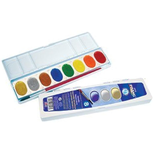 Dixon : Metallic Washable Watercolours, Eight Assorted Colours per Set -:- Sold as 2 Packs of - 1 - / - Total of 2 Each