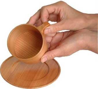 Natural Akita cedar bent cup