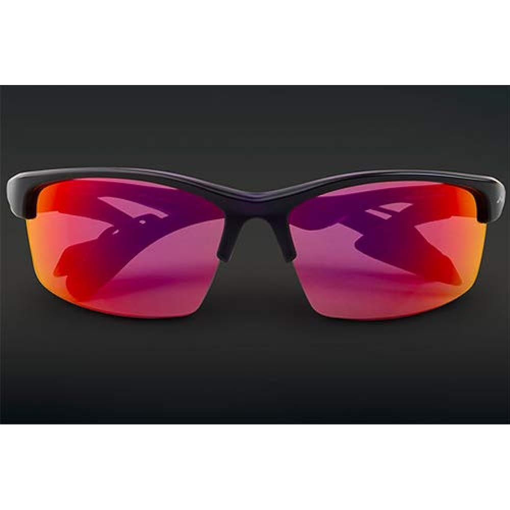 AirFly Nose Padless Sports Sunglasses AF-303 C-1 Equipped with New Side Pads Black Frame/Mirror Lens AF-303 C-1 Black