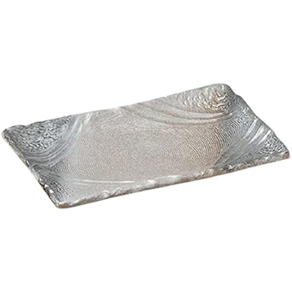 Set of 5 long square plates, extra large light ink glaze 12.0 long square plates [365 x 240 x 35mm] Japanese tableware, inns, restaurants, restaurants, commercial use