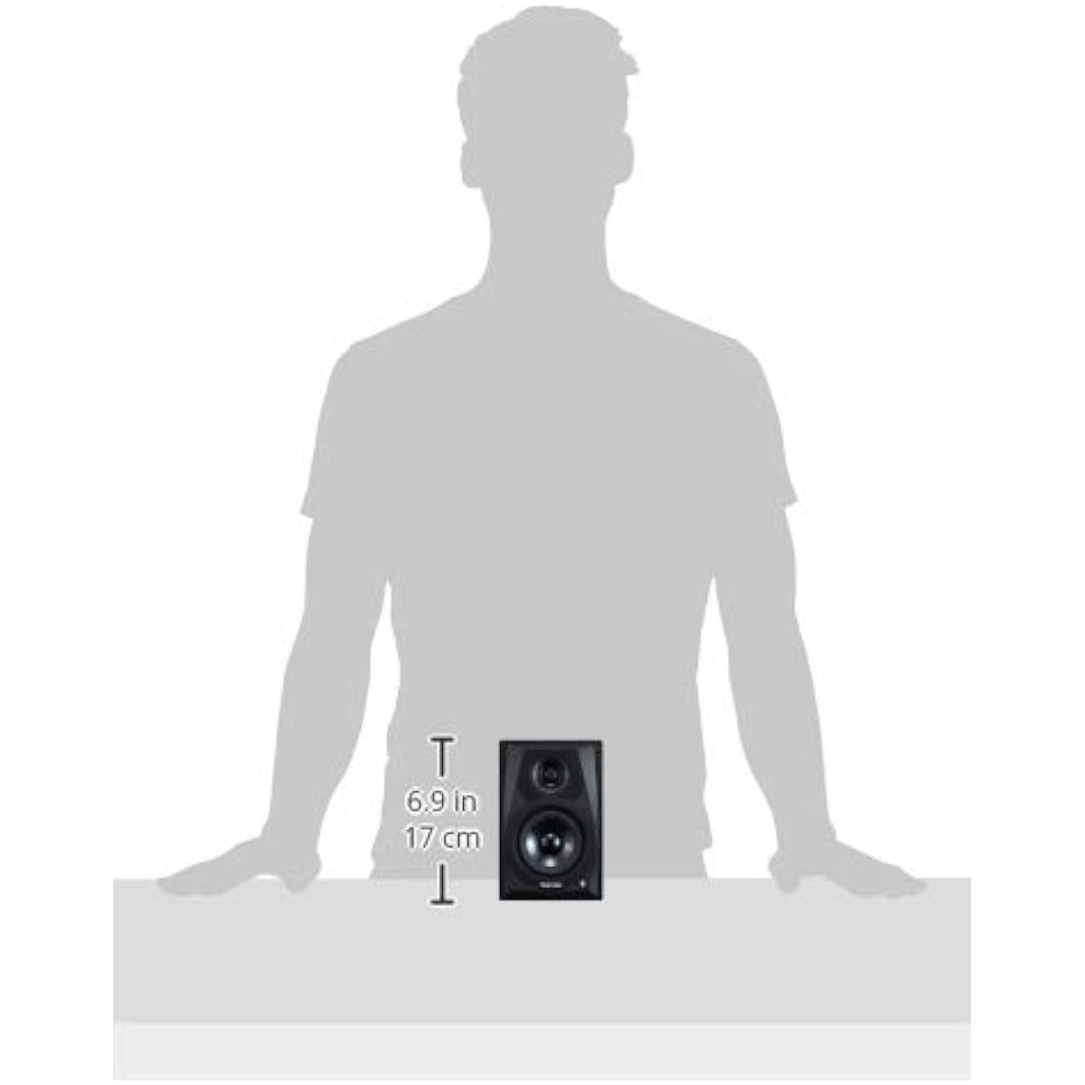 TASCAM VL-S3BT 2-way powered monitor speaker pair, built-in amplifier, PC speaker, small, low latency, Bluetooth aptX/AAC compatible, music production DTM