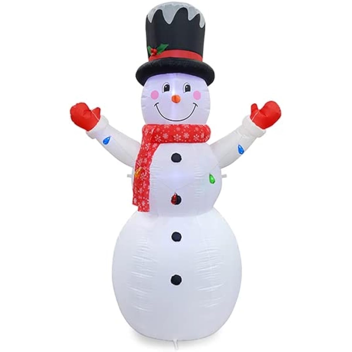 Winter Wonder Lane 8ft Inflatable Snowman for Indoor and Outdoor with 11 LED Lights