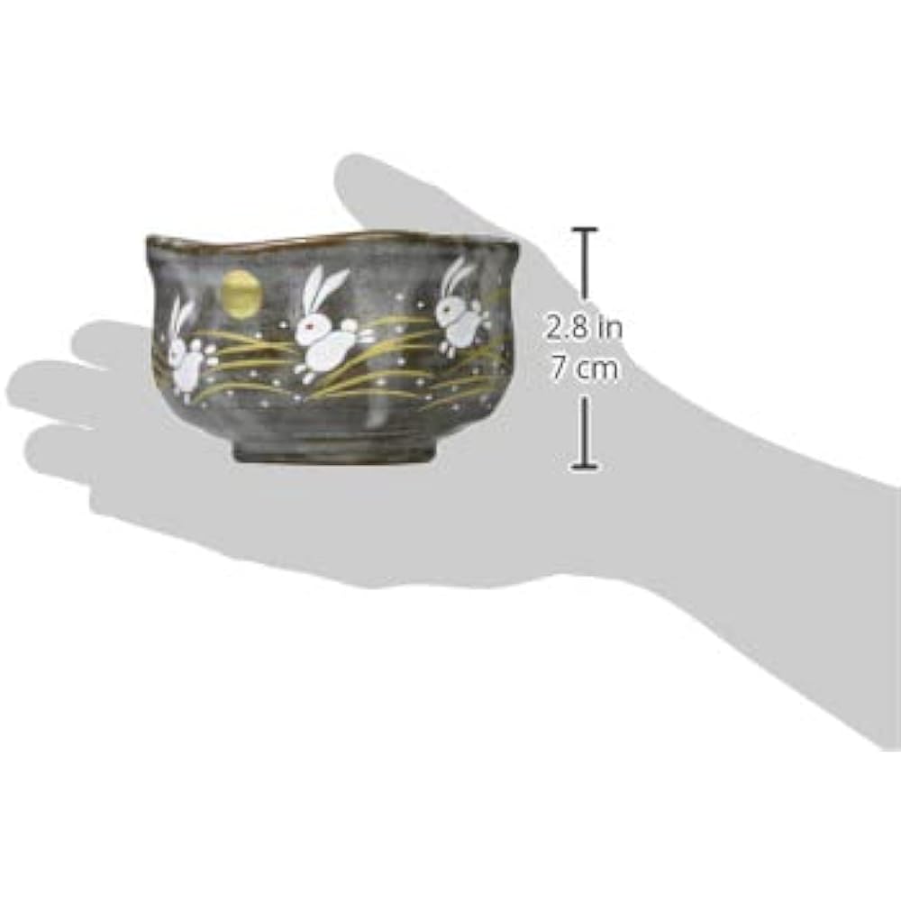 Maruyone Kutani Ware Matcha Bowl Honkin Hanazume K4-847