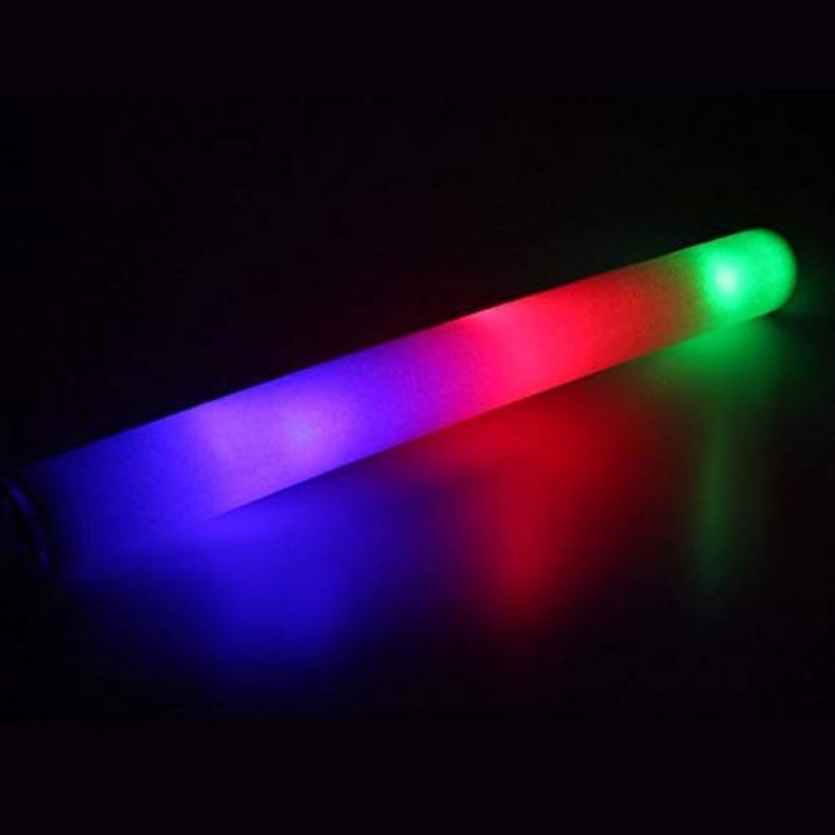 100 LED Foam Sticks Bulk Purchase - Multicolor 3 Flashing Modes - Glow in the Dark Party Supplies