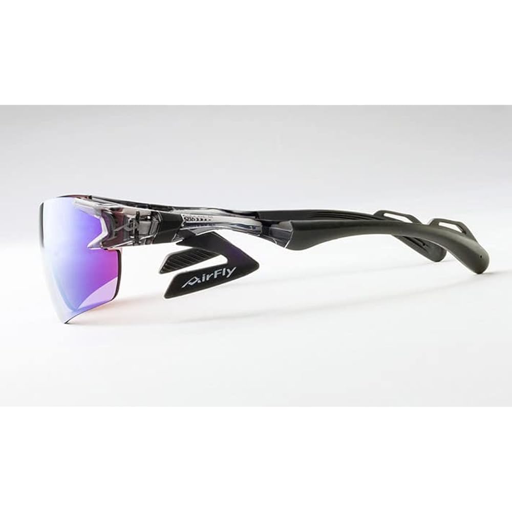 "Domestic regular product" AirFlay sports sunglasses without nose pads AF-301 series Frame color Clear ash Lens color Blue pink mirror Visible light transmittance 22% UV cut rate 99% or more Product number AF-301 C-34