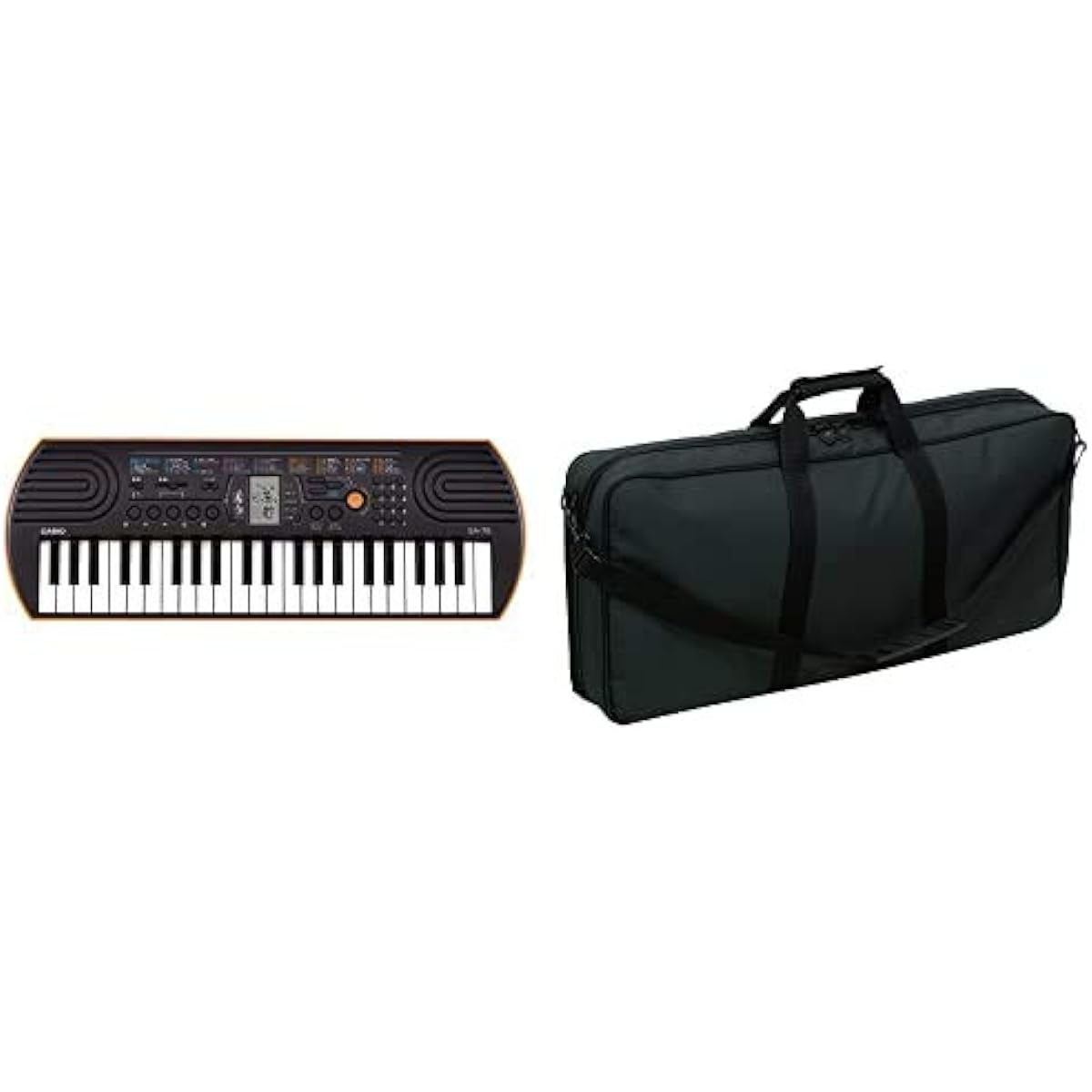 CASIO Mini Keyboard SA-76 + Kikutani Mini Keyboard Bag TCB-200 Set
