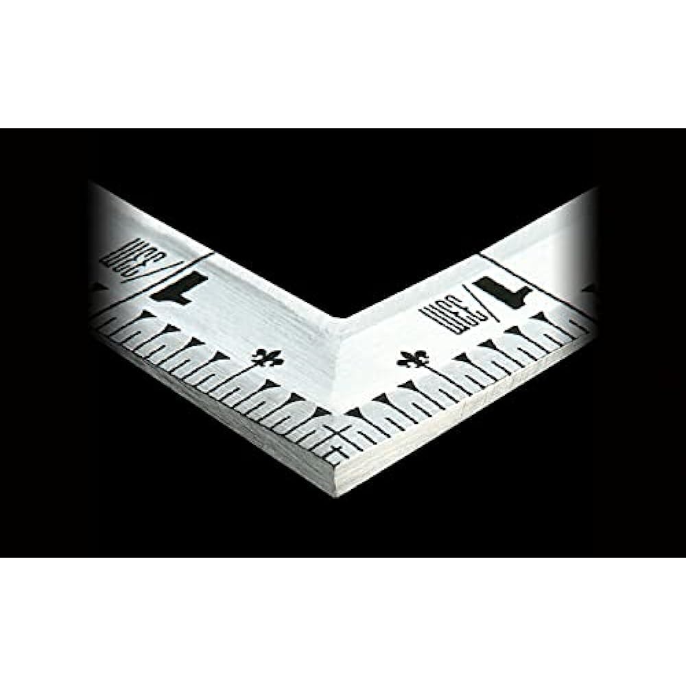 Shinwa Sokutei Curved Scale Silver 1 Shaku Back 30cm Scale with Red Numbers 10028