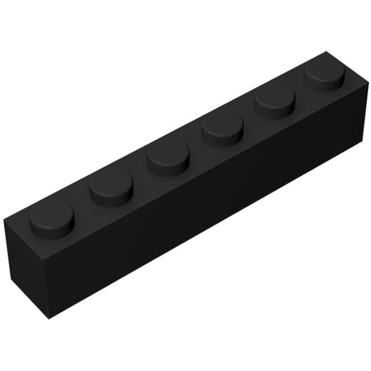 Classic Bulk Blocks 1x6 100 Pieces Black Bricks 1x6 Compatible with Lego Parts and Pieces 3009 Creative Playset - Compatible with Major Brands (Color: Black)