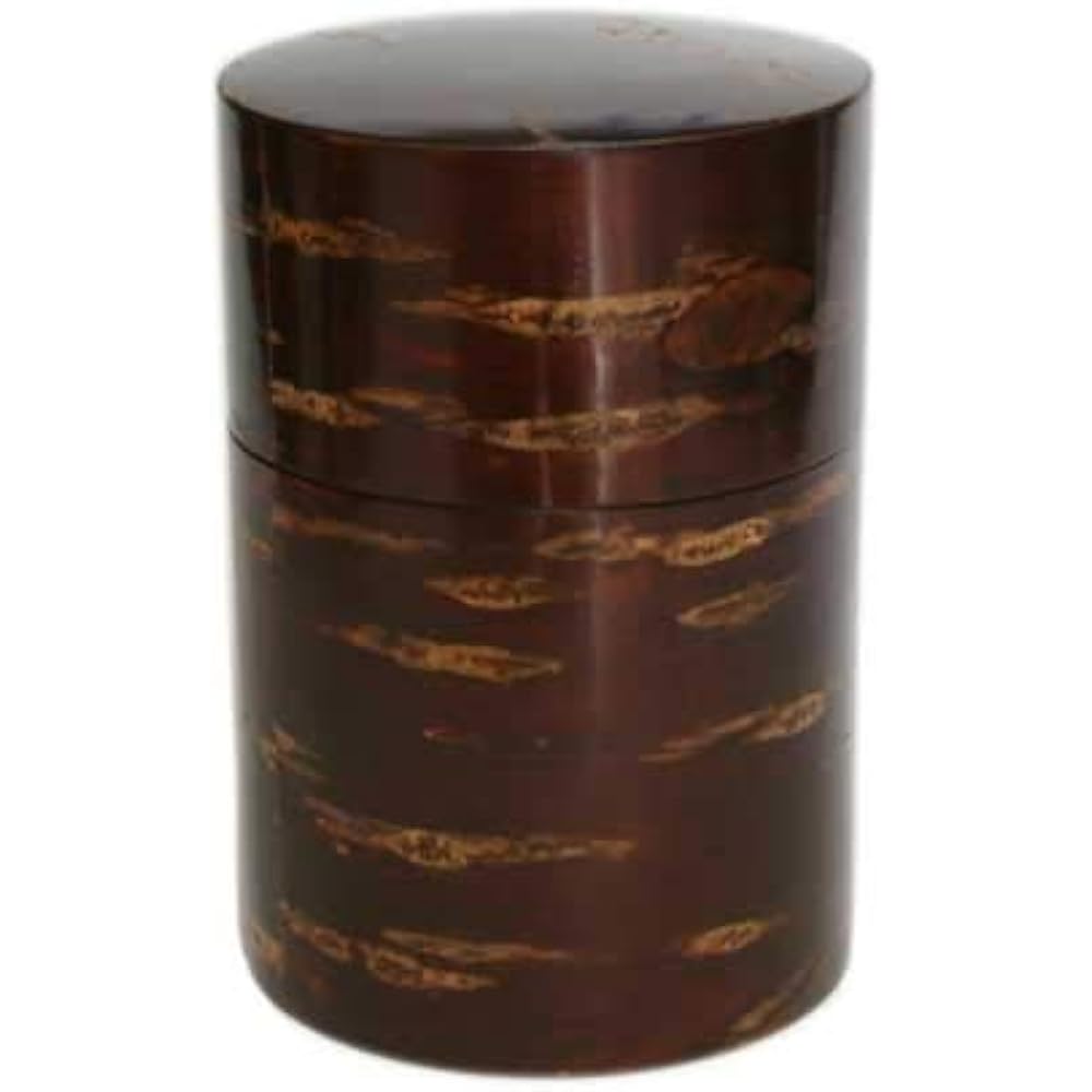 Kakunodate cherry bark work Tea caddy (large) with tea cup <Made in Japan>
