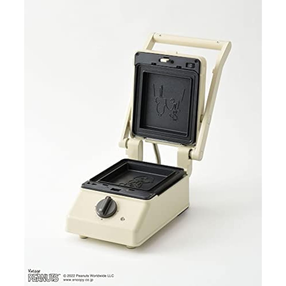 BRUNO PEANUTS Grill Sand Maker Single Ivory Snoopy Bruno Hot Sand Hot Sand Maker Stylish Electric Grilled to the ears Breakfast Bread Bread BOE091-ECRU