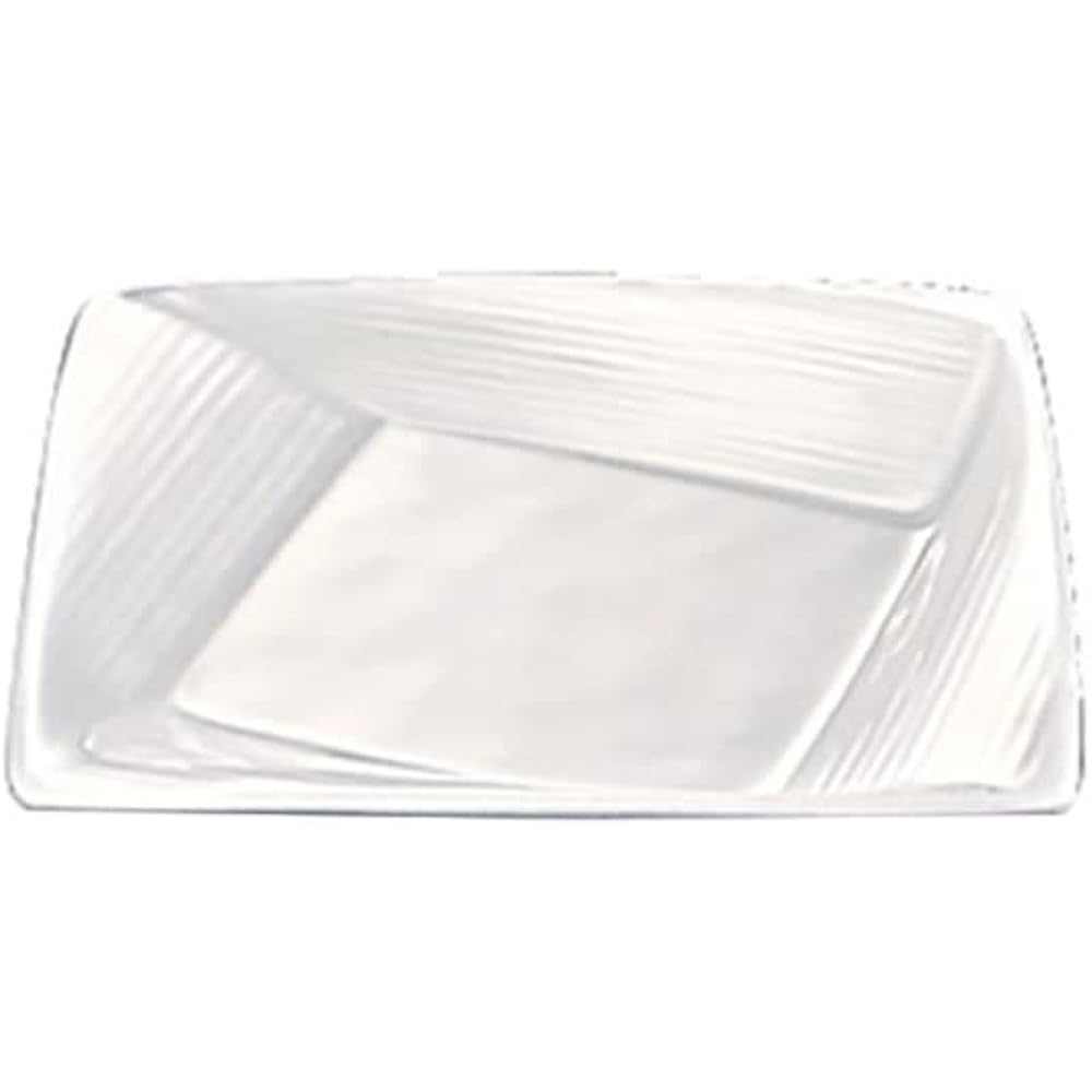 MARUKEI Small Plate / 11cm Twisted Square Small Plate, Tamekuro, Made in Japan, Unbreakable, Dishwasher Safe, Stackable "Crysta" E231 TBC 20 Piece Set [Commercial Set]