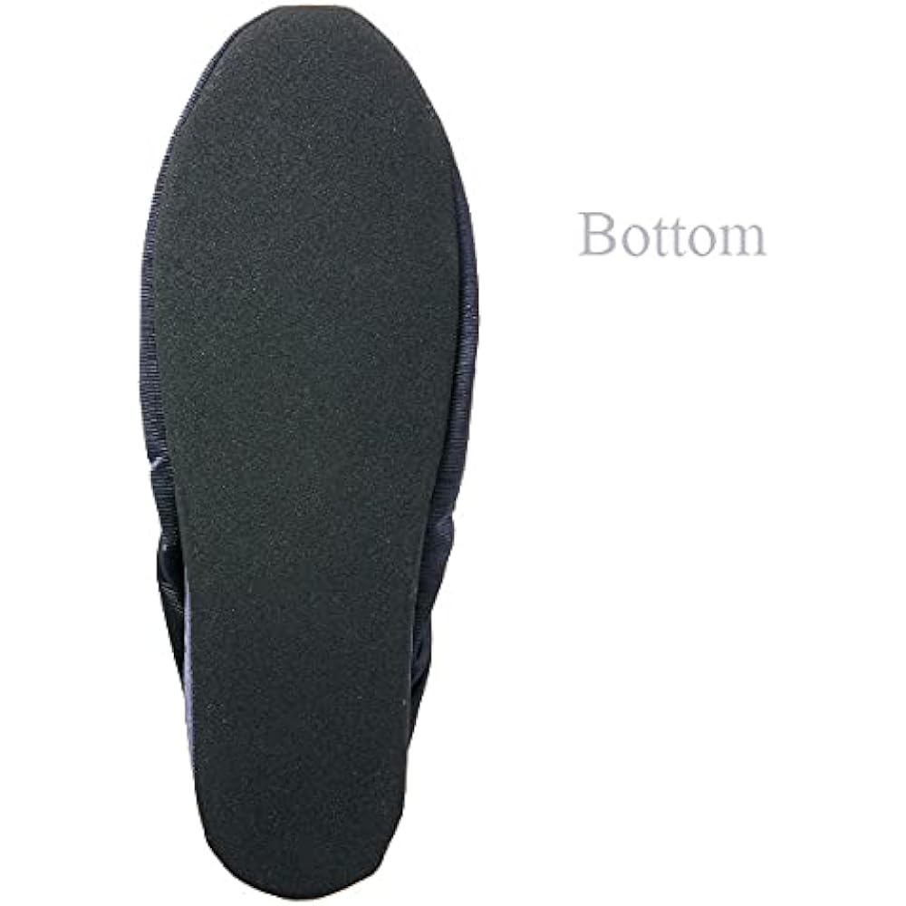 [Kirsch Blute] Kirsch Blute 3.5cm Heeled Portable Slippers Room Shoes Type [Navy] Grosgrain Mini Ribbon KS35C-NS20