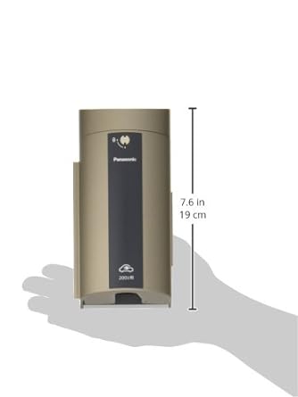Panasonic WK4422Q for EV/PHEV charging, 15A/20A grounded outdoor outlet with cover, simple key included, for both exposed and embedded use, for 200V, Champagne Bronze