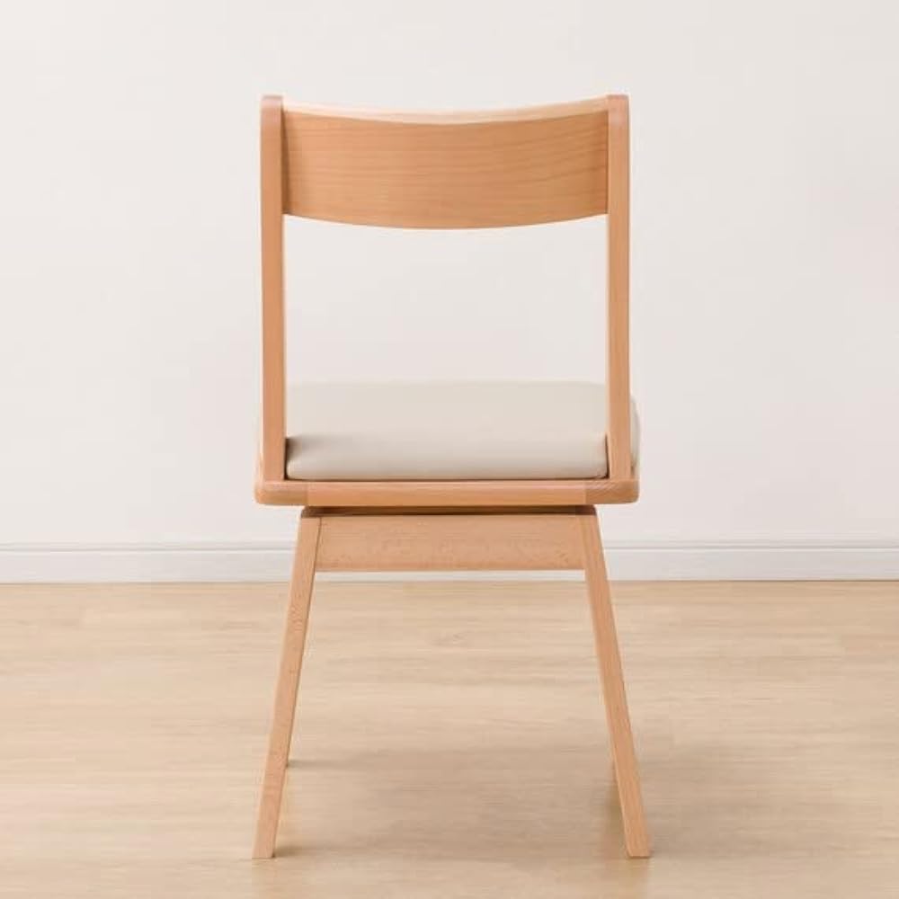 [NITORI] NITORI Dining chair with rounded corners that is safe for small children Rotating SI01A S MBR 4012932