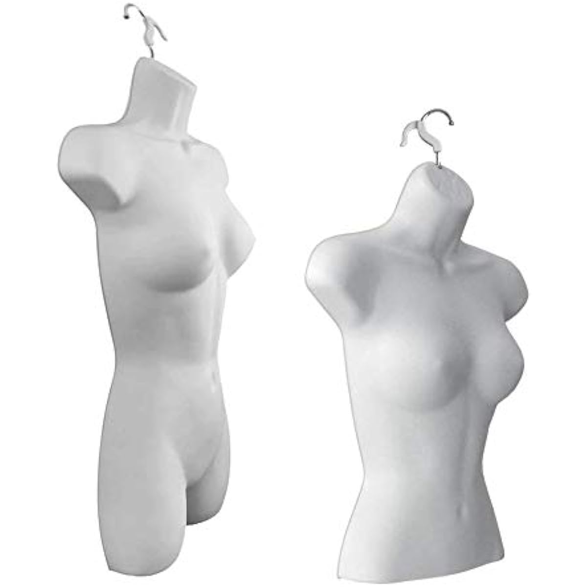 Only Hangers #8081W Plus #XS157W White Dress Women's Upper Body Mannequin Form S Size M Size