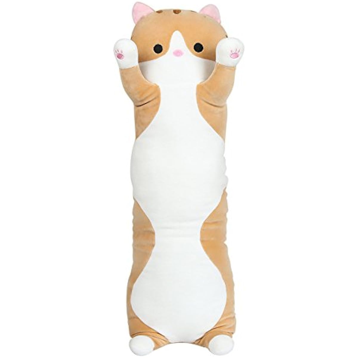 unlockgift Cute Big Cat Plush Toy Cat Body Pillow Hugging Pillow (Brown, 43 inches)
