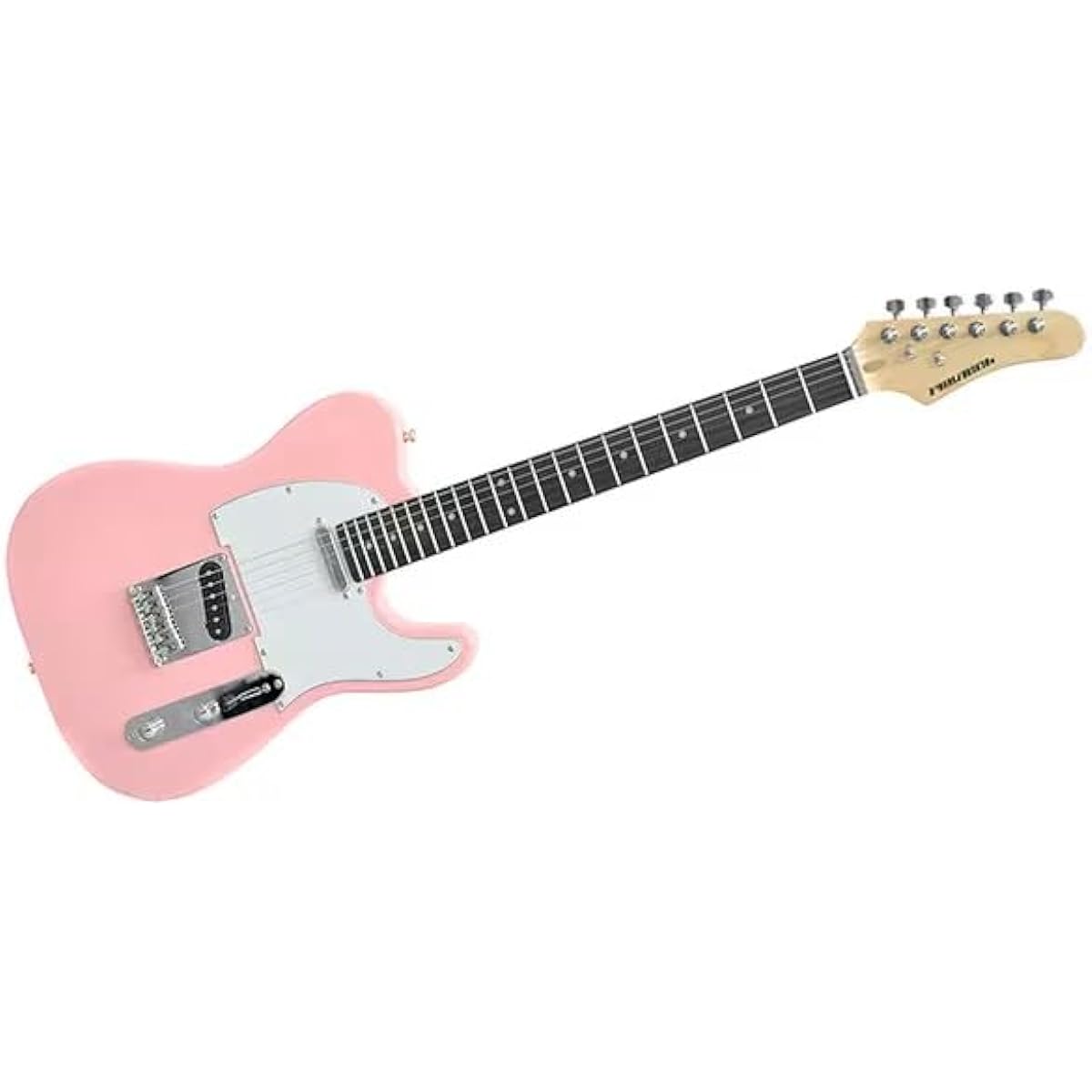 PLAYTECH Electric Guitar TL Type Rose Pink Equipped with 2 Single Pickups