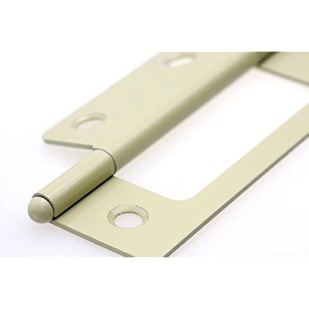 Bidoor BF-80 Iron Flush Hinge Cream (with wood screws) 64mm (on sale) 100 pieces