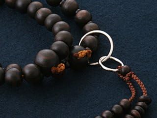 Kyoto Buddhist Altar Hayashi Prayer Beads Jodo Sect Ebony (Unground) (For Men) Official Ceremony [Bead Bag Set] SM-006 Kyoto Prayer Beads