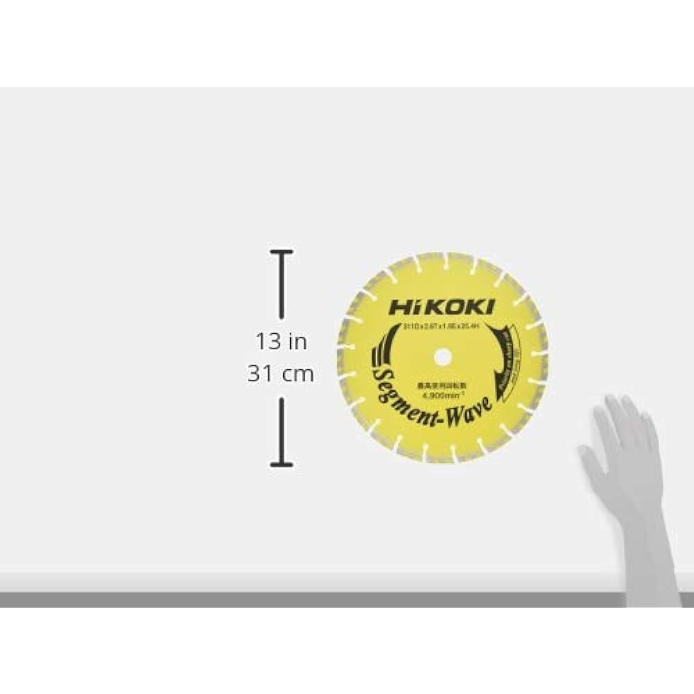 HiKOKI Diamond Cutter 311mm x Hole Diameter 25.4mm for Disc Grinder Wave Segment 0032-4708
