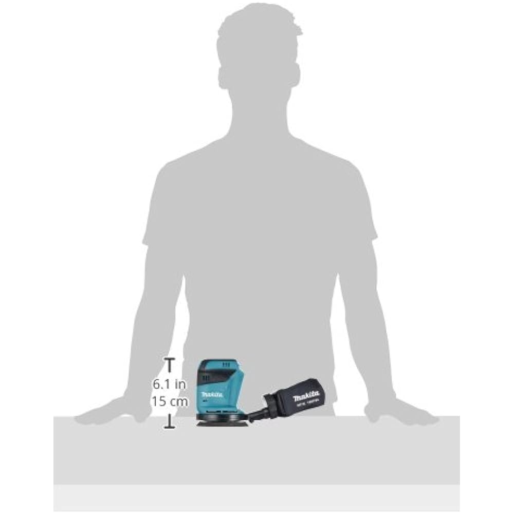 Makita Rechargeable Random Orbit Sander 18V (Body Only/Battery and Charger Sold Separately) Paper Dimensions 125mm BO180DZ