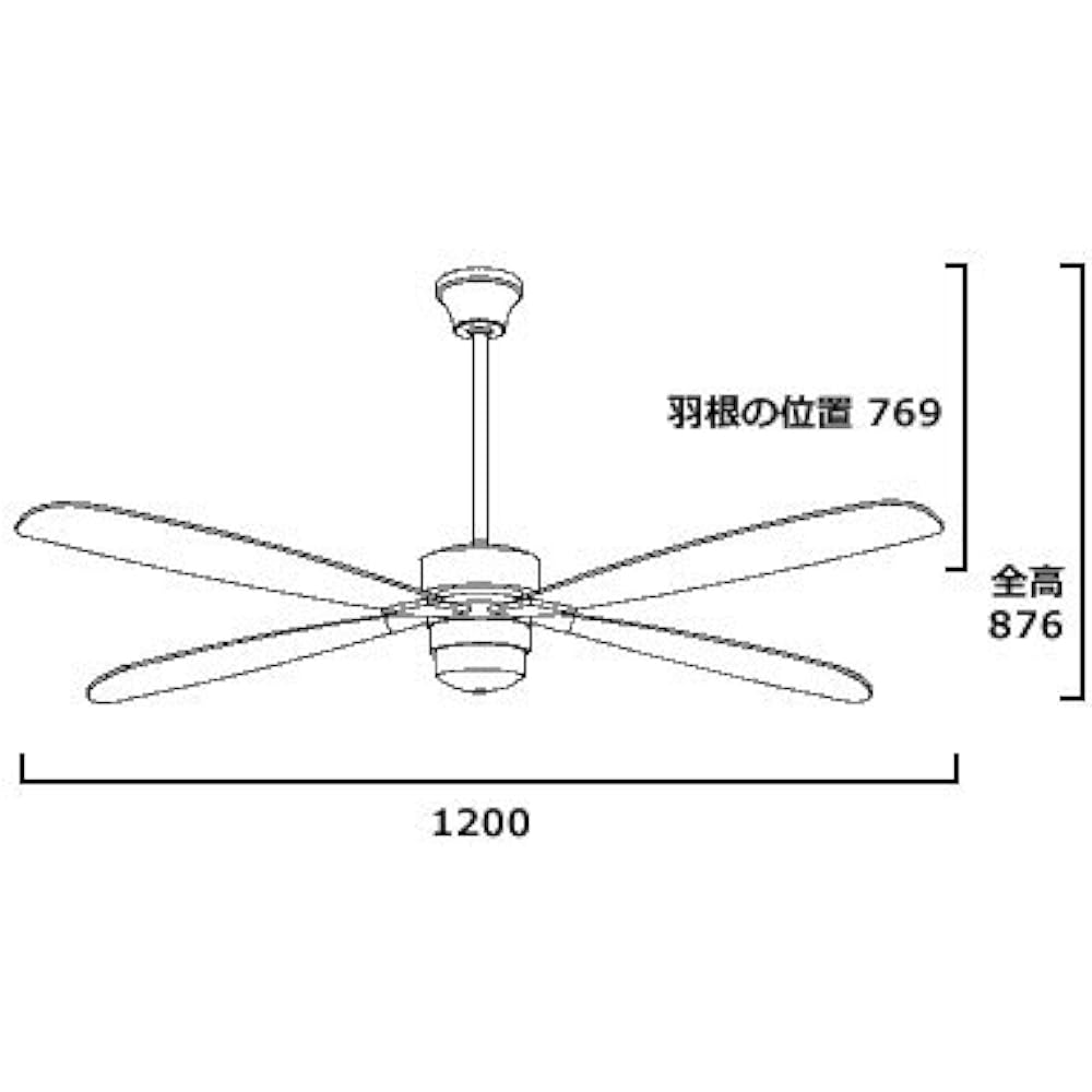 Daiko Ceiling Fan White Atrium Sloped Ceiling Remote Control Easy Installation [DJE-050]