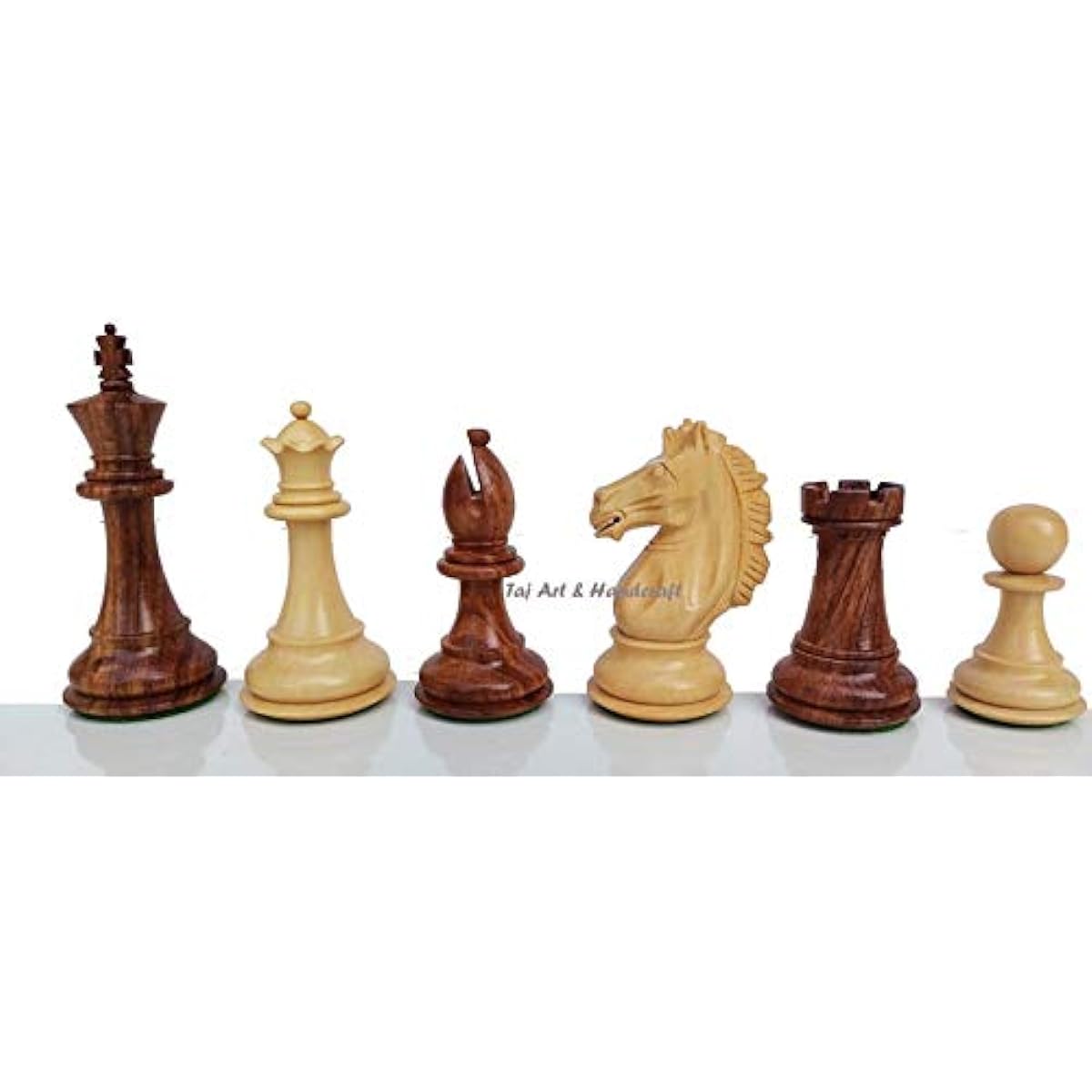 Alban Luxury Staunton Chess Pieces with 2 Queens 4 Inch Elite Series Weighted Golden Rosewood Premium Chess Set