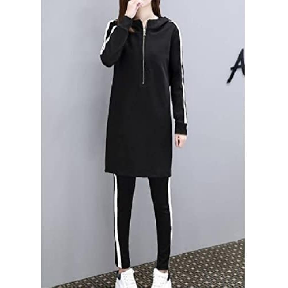 [RED RAY] Setup Jersey Women's Long Parka Top and Bottom Set Slim