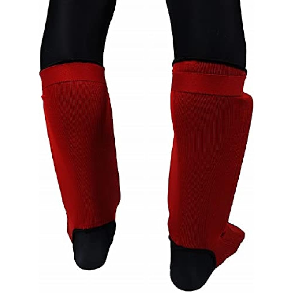 BULL TERRIER Leg Supporter Red/Bull Terrier Leg Guards Shin Guard Leg Guard Protector Protective Equipment Cotton Mixed Martial Arts Kickboxing MMA Karate
