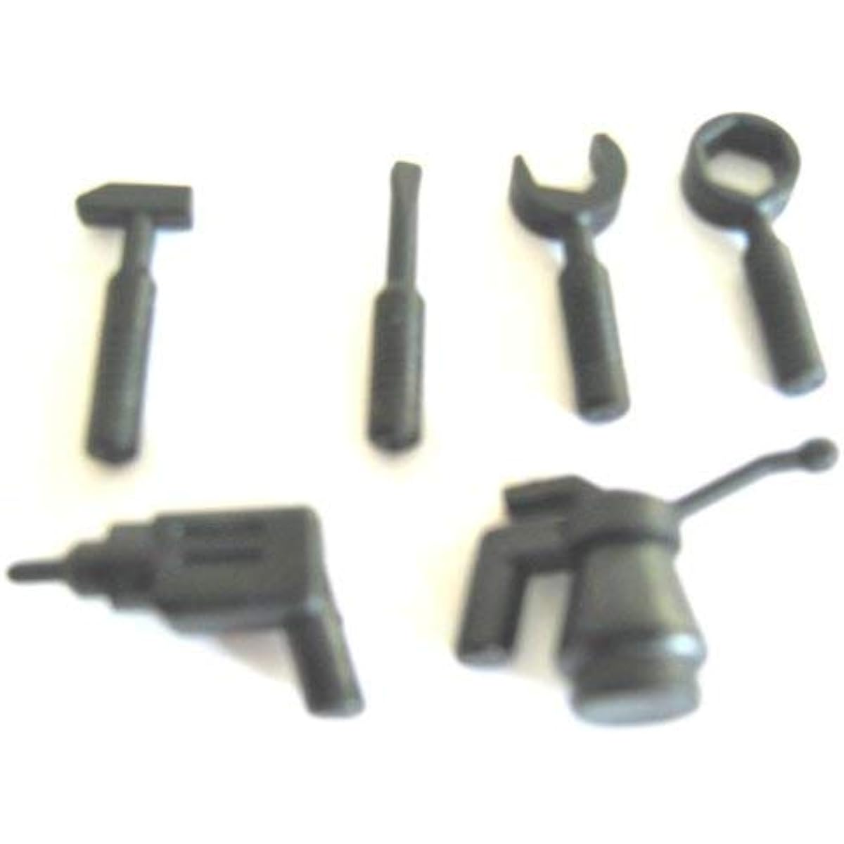 Lego Parts: Black Minifig, Utensil Tool Wheel, 6 on Sprue x1 Loose