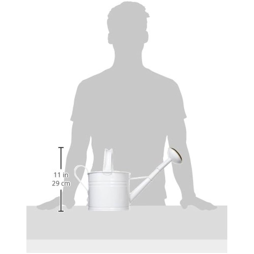 Hanagokoro Watering Can Tin Watering Can 4L White