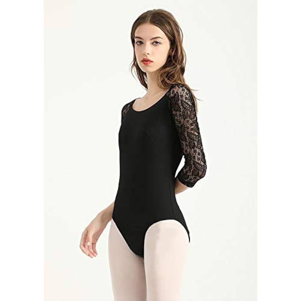 ProDance Lake Blue Black Long Sleeve Ballet Women's M