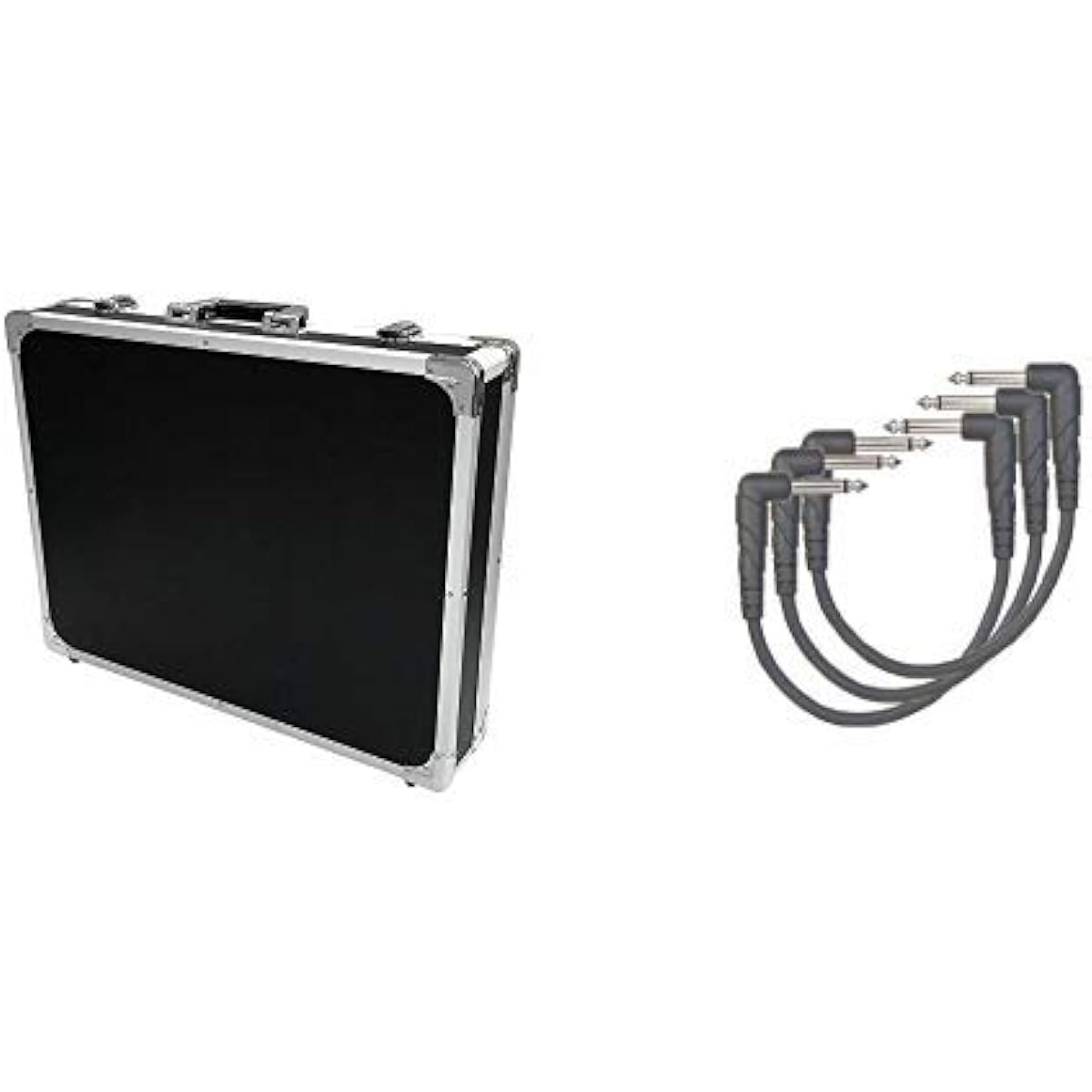 KC Kyoritz Effector Case EC-100D/BK Black + D'Addario Patch Cable (15cm L-L) Set of 3