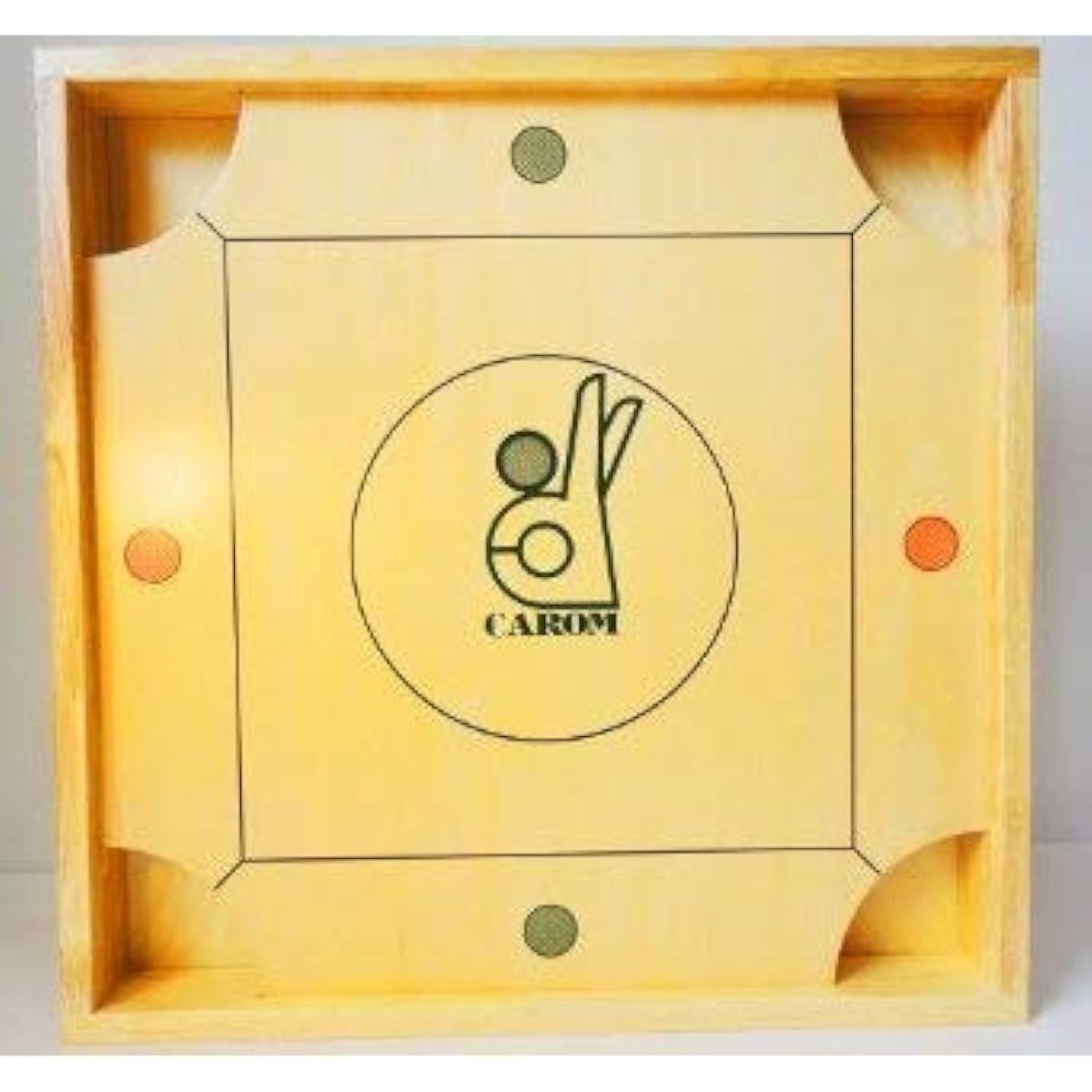 Carrom board with the Japan Carrom Association logo (with 29 balls)