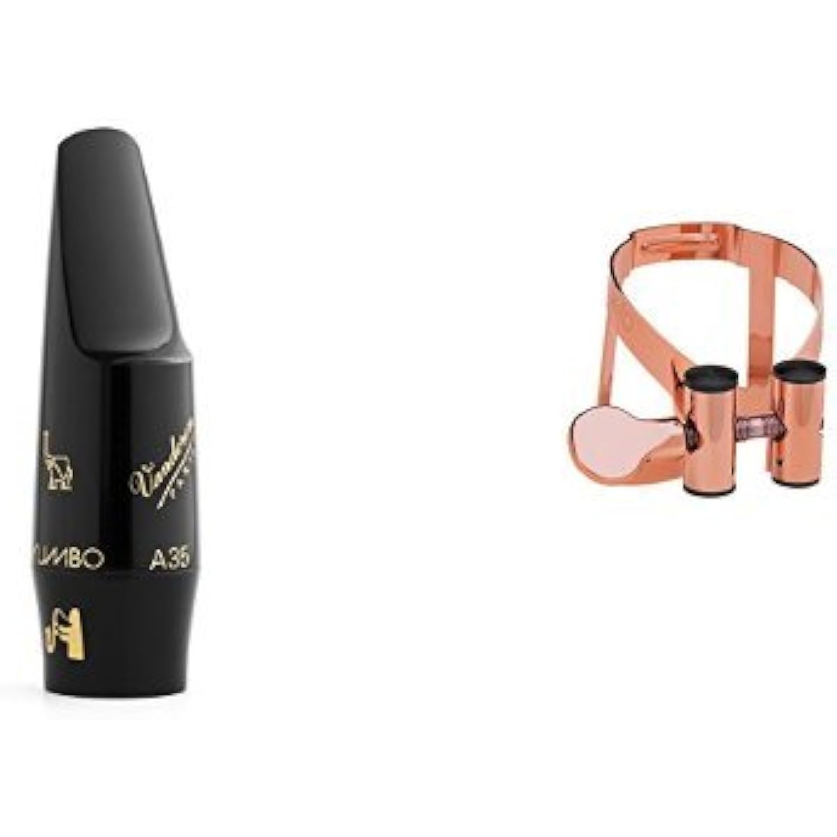 Vandoren Alto Saxophone Mouthpiece "Jumbo Java A45" & Ligature "Classic" Plastic Cap Set