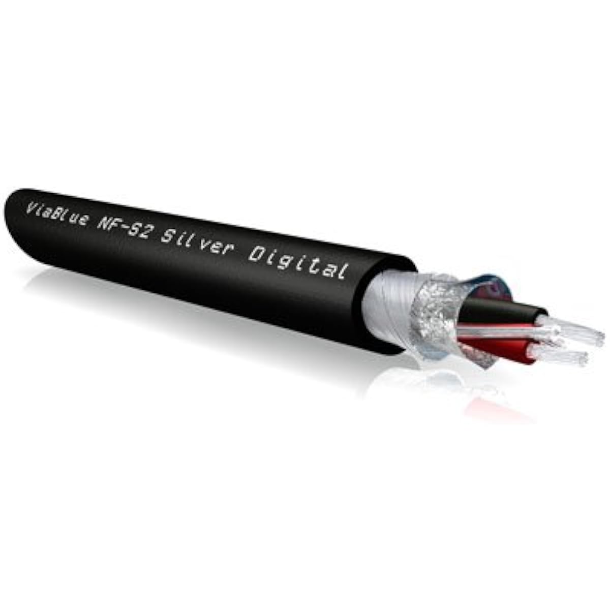 VIABLUE NF-S2 SILVER HIGH-END AES/EBU DIGITAL CABLE | Sleeved 1pc | XLR,110Ω,Digital Audio Cable (5m, Red/RED)