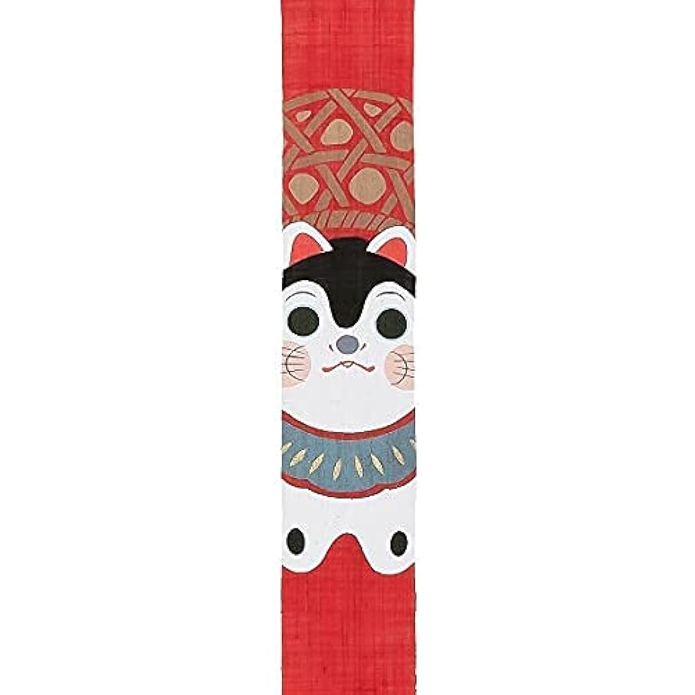 Tapestry "Komainu Papier" Japanese Style Modern Linen Fabric Thin Tapestry Wall Hanging