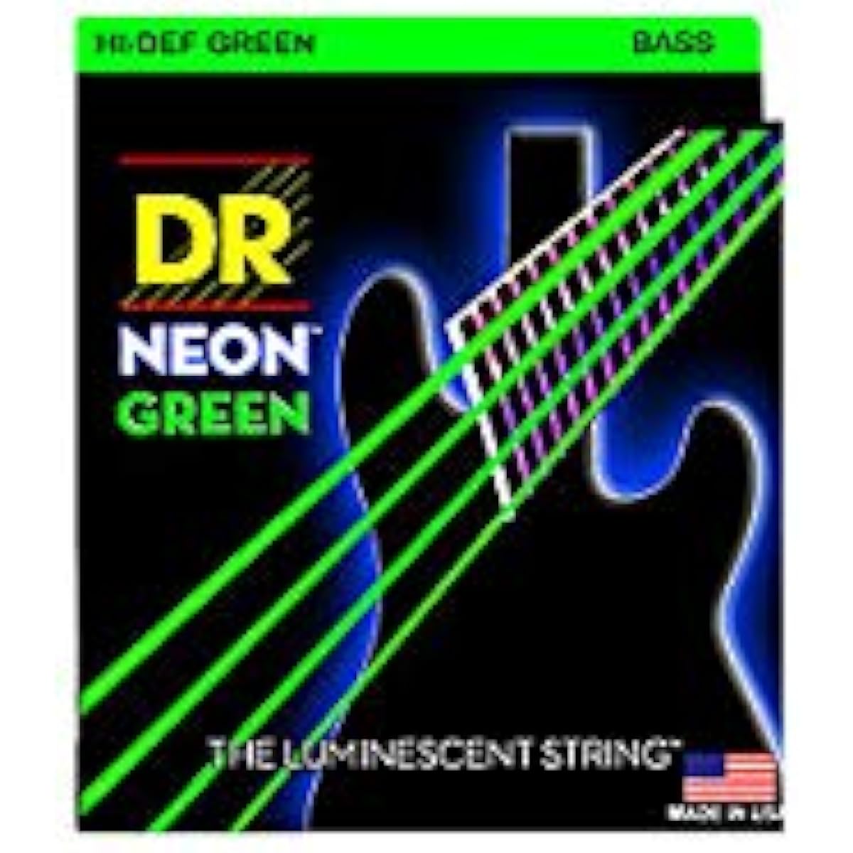 DR 5-string electric bass strings NGB5-40 Hi-Def NEON GREEN