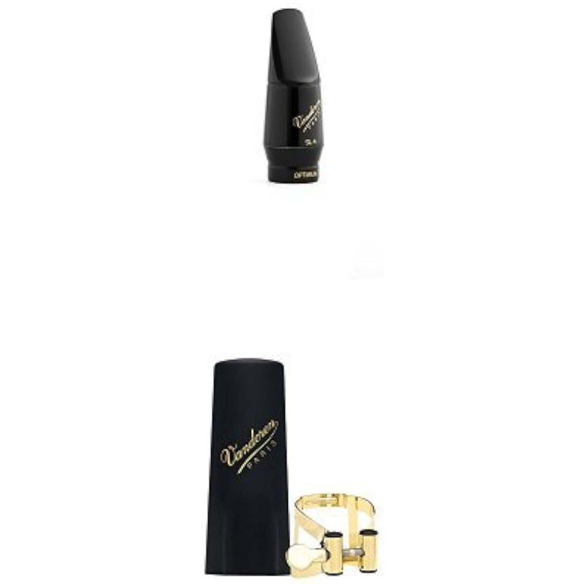 Vandoren Soprano Saxophone Mouthpiece "Optimum SL5" & Ligature "Leather" Plastic Cap Set