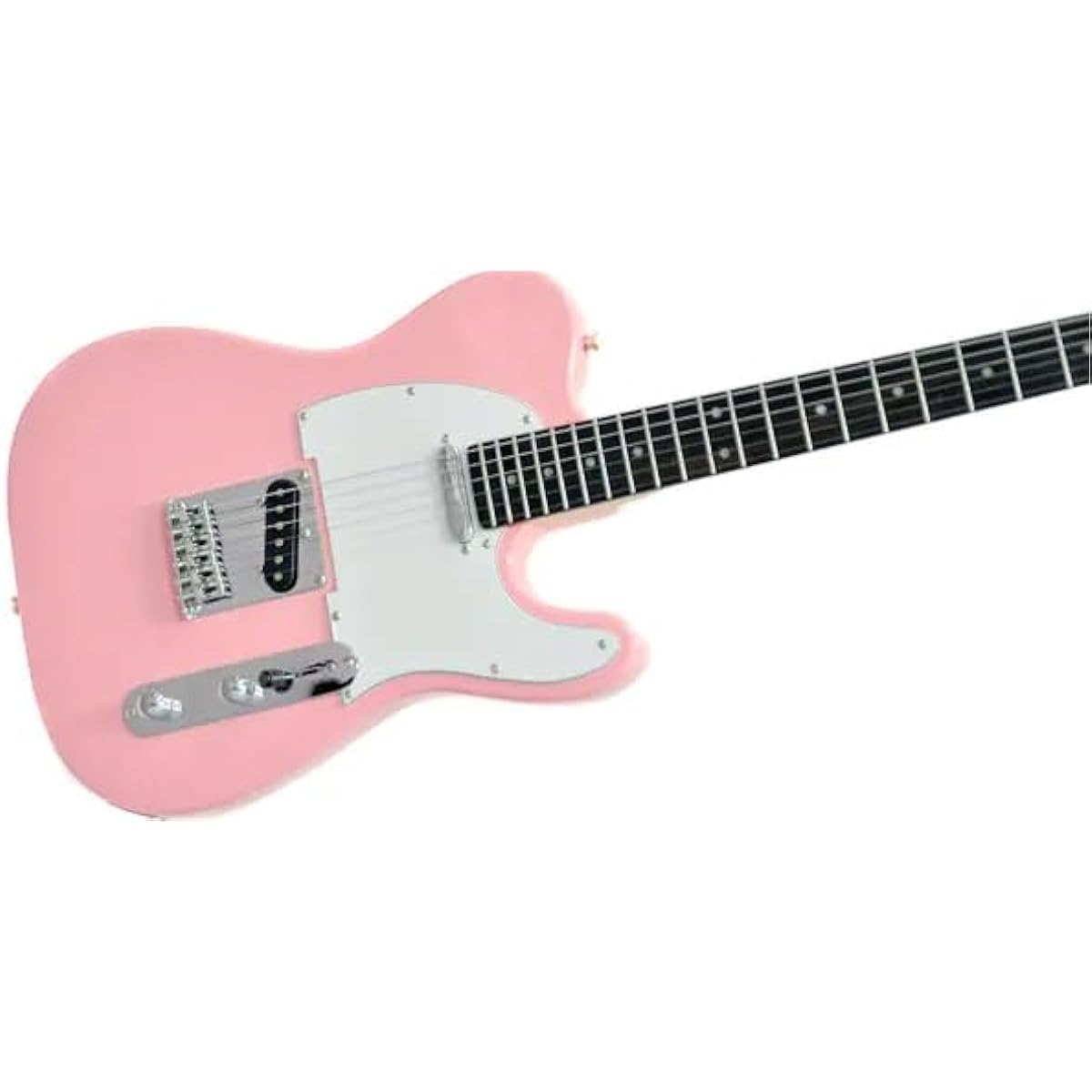 PLAYTECH Electric Guitar TL Type Rose Pink Equipped with 2 Single Pickups