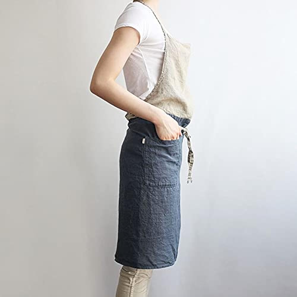 [Lino e Lina] Full Apron Karina Abyss Blue