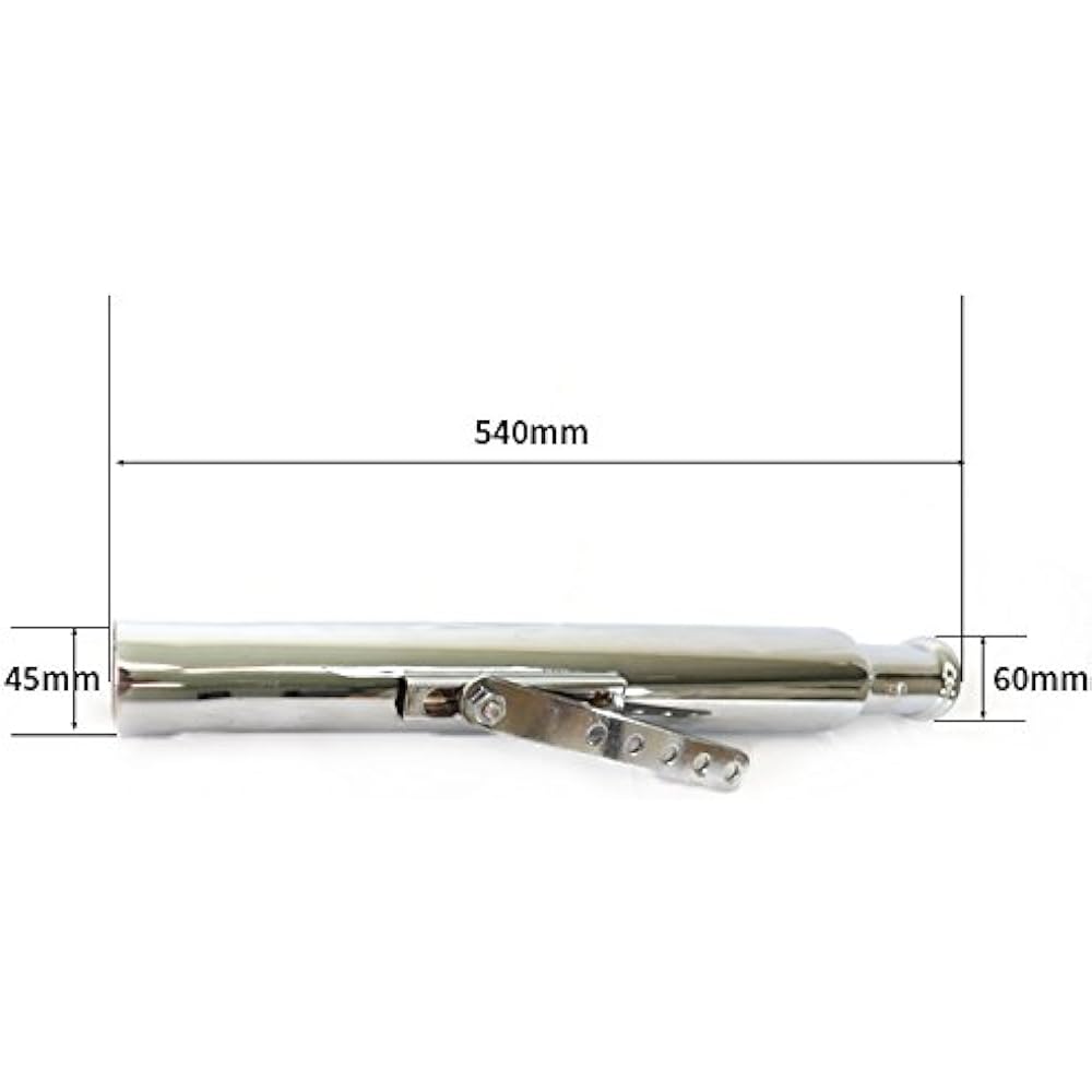 Motorcycle Muffler General Purpose Silencer Slip-on Trumpet Muffler Total Length 540mm//General Purpose/Harley/Magna/Dragster etc./B186